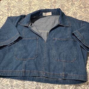 Petal & Pup Denim Cropped Shirt